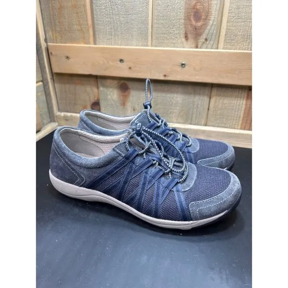 Dansko Womens Shoes EU40 9.5 -10 Blue Leather Casual Sneakers