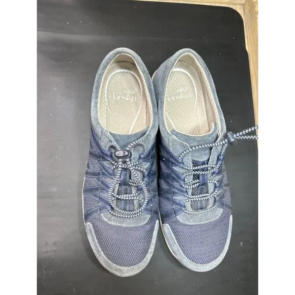 Dansko Womens Shoes EU40 9.5 -10 Blue Leather Casual Sneakers
