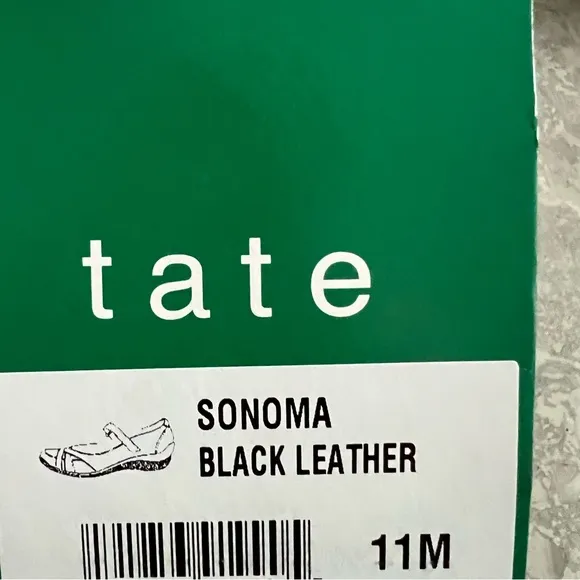 David Tate Black Leather Shoes Sonoma Mary Jane Flats Size 11M NEW in Box