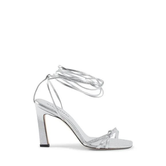 Dee Ocleppo Bey Leather Lace Up Silver Women Sandals