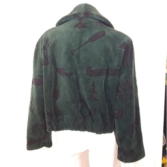 Denali green fleece woodsy outdoor themed jacket