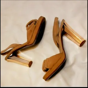 Diane Von Furstenberg Grotto Sandals Gold Luxury Evening Metallic Celeb Style
