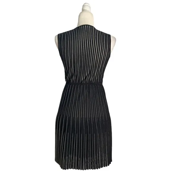 Dion Lee Knit Lustrate Godet Pleat Mini Dress in Black
