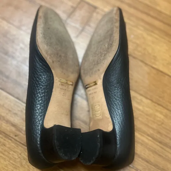 Dolce &amp; Gabbana Black Heels with Gold Buckle