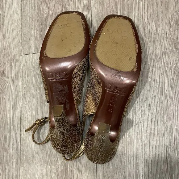 Dolce Gabbana Sandals 40 Wedding Y2K Designer Elegant Party Snakeskin Heels