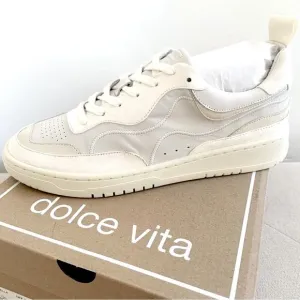 Dolce Vita Adella Sneakers Off White Leather Shoes 9 NEW IN BOX
