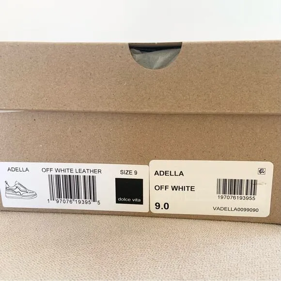 Dolce Vita Adella Sneakers Off White Leather Shoes 9 NEW IN BOX