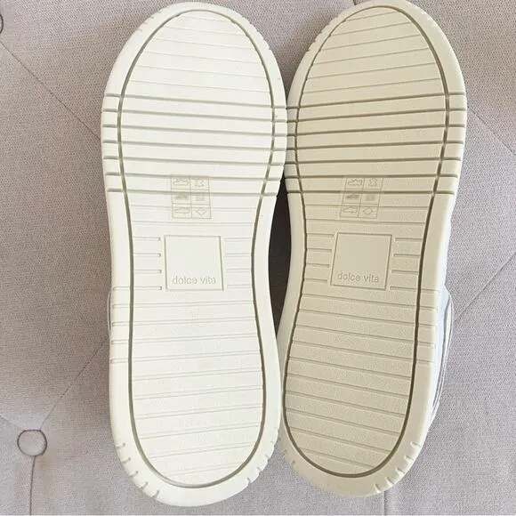 Dolce Vita Adella Sneakers Off White Leather Shoes 9 NEW IN BOX
