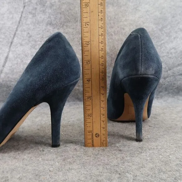 Dolce Vita Shoes Womens 10 Pumps Fashion Heels Formal Leather Blue Point Cap Toe