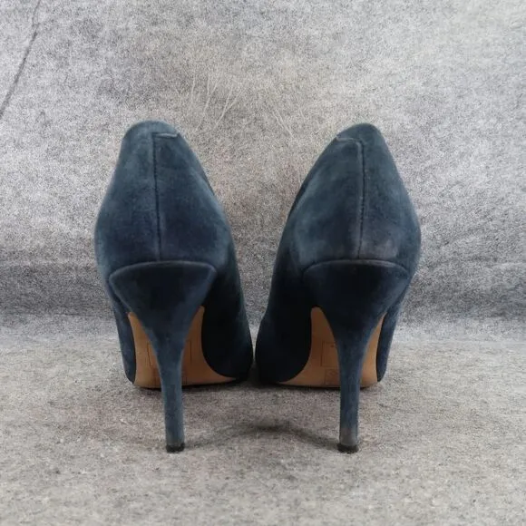 Dolce Vita Shoes Womens 10 Pumps Fashion Heels Formal Leather Blue Point Cap Toe