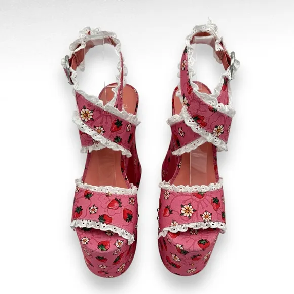 Dollskill Strawberry Shortcake It's A Berry World Platform Heels Sandals Pink 7