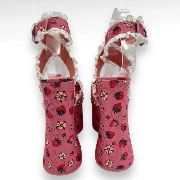 Dollskill Strawberry Shortcake It's A Berry World Platform Heels Sandals Pink 7