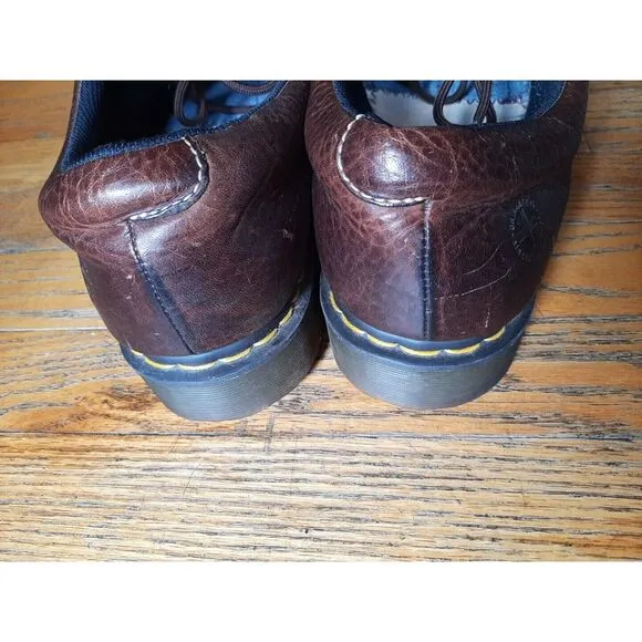 Dr. Doc Martens Boston Oxfords Mens 13 Brown Leather Lace Up Shoes AW004‎