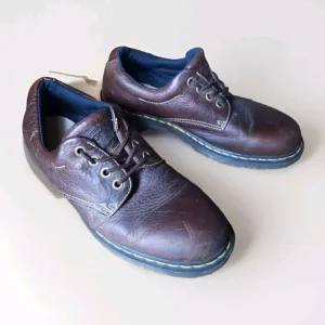 Dr. Doc Martens Boston Oxfords Mens 13 Brown Leather Lace Up Shoes AW004‎