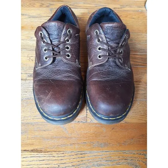 Dr. Doc Martens Boston Oxfords Mens 13 Brown Leather Lace Up Shoes AW004‎