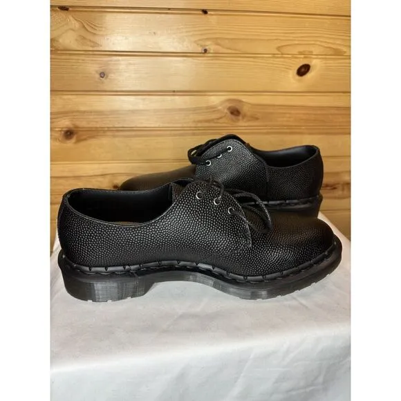 Dr. Martens 1461 Oxford Pebble Grain Leather Shoes Men's 8 Women's 9 Black 30960