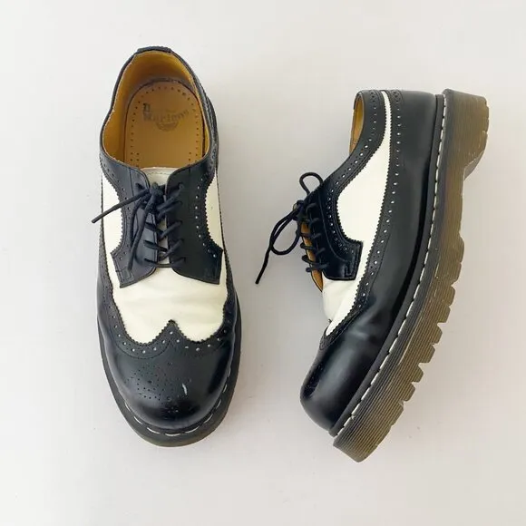 Dr. Martens Bex Black White Oxfords Shoes