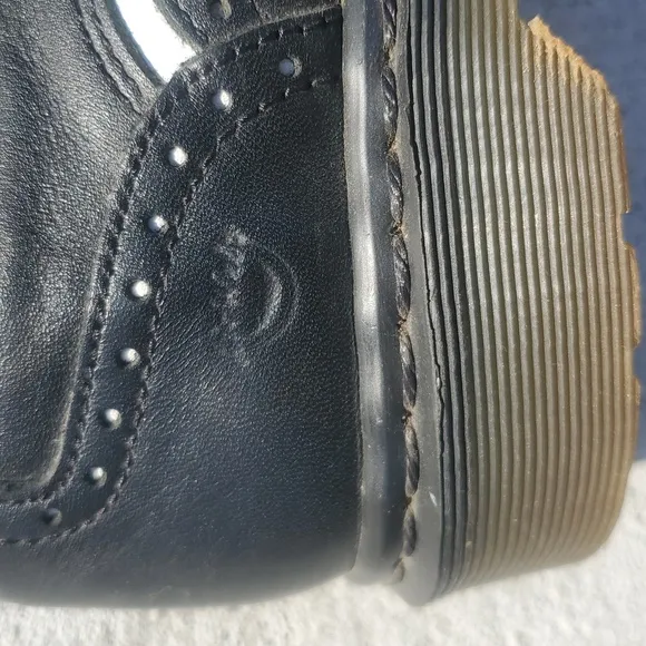 Dr. Martens Classic Black and White Women's Oxford Wingtip Shoes Made In England