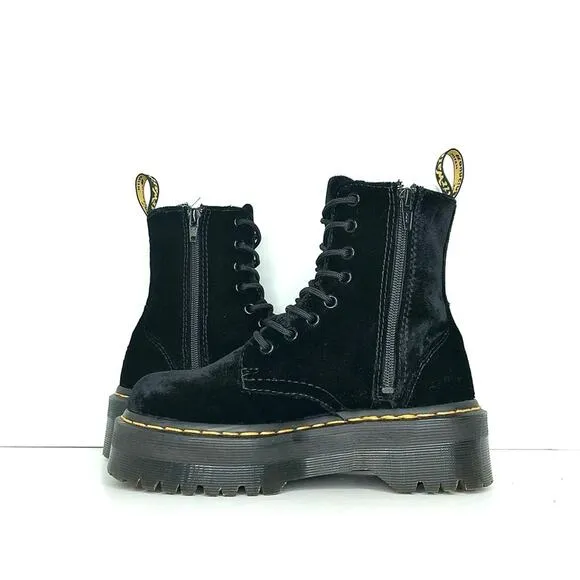 Dr Martens Jadon Ze You Velvet Platform Ankle Boots Women’s 5 Shoes