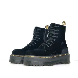 Dr Martens Jadon Ze You Velvet Platform Ankle Boots Women’s 5 Shoes
