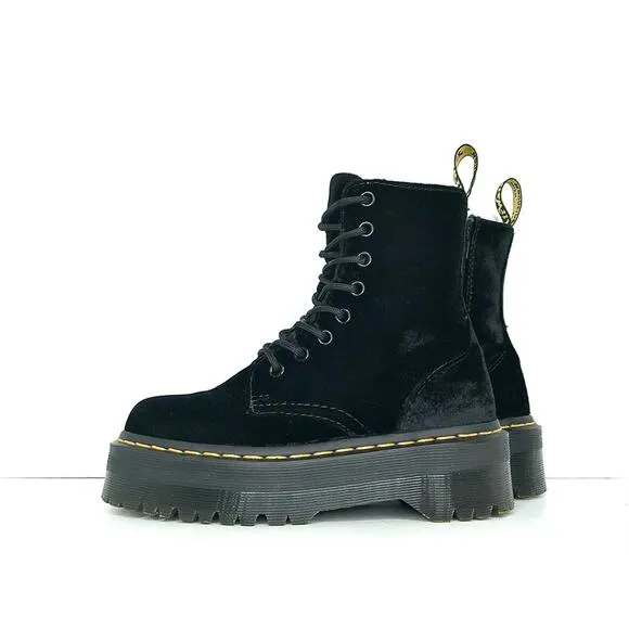 Dr Martens Jadon Ze You Velvet Platform Ankle Boots Women’s 5 Shoes