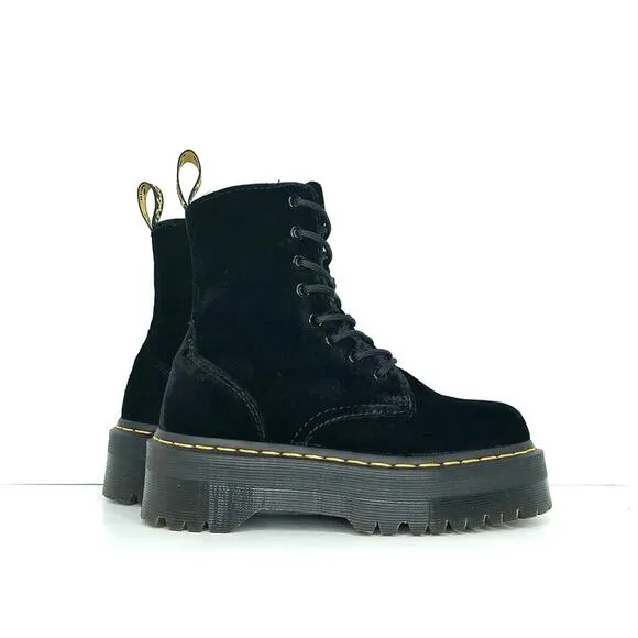 Dr Martens Jadon Ze You Velvet Platform Ankle Boots Women’s 5 Shoes