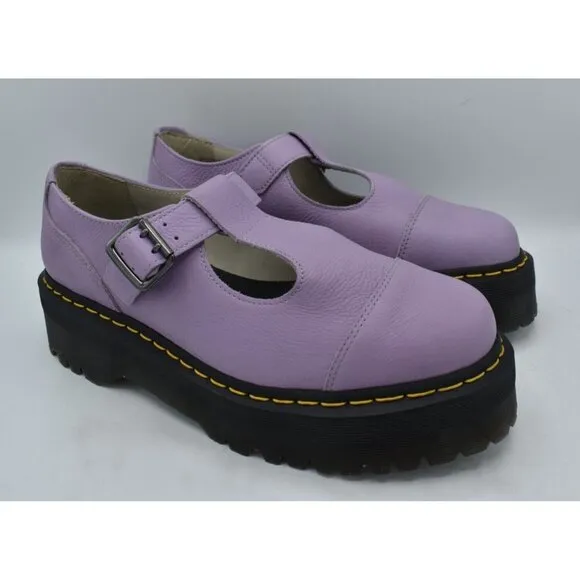 Dr Martens Womens Size 11 Bethan Lilac Purple Mary Jane Pisa Leather Shoes