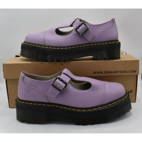 Dr Martens Womens Size 11 Bethan Lilac Purple Mary Jane Pisa Leather Shoes