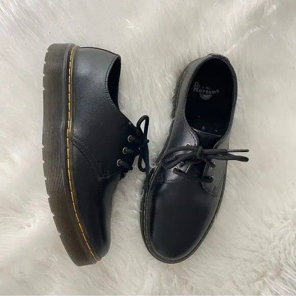 Dr. Martens | Women’s Zavala Lo Women's Oxford Classic Black Lace-Up Flats Shoes