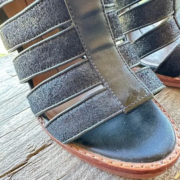 DV by Dolce Vita Shani Strappy Peep Toe Booties 6 Cage Heel Sandals Coquette Y2K