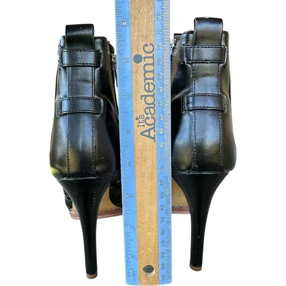 DV by Dolce Vita Shani Strappy Peep Toe Booties 6 Cage Heel Sandals Coquette Y2K