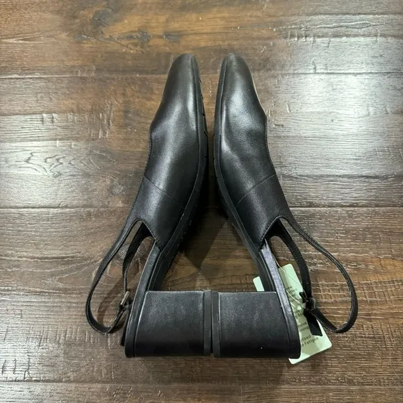 Easy Spirit Evolve Evrita Black Leather Heels Size 9 Women