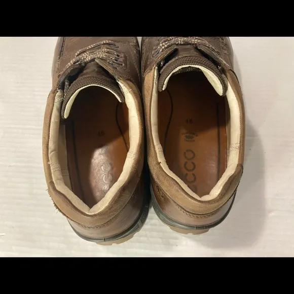 Ecco Men's Track 25 GTX Low Brown Leather Gore-Tex Hiking Shoe EU 46 US 12.5 EUC