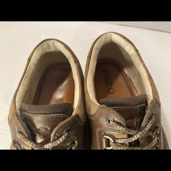 Ecco Men's Track 25 GTX Low Brown Leather Gore-Tex Hiking Shoe EU 46 US 12.5 EUC