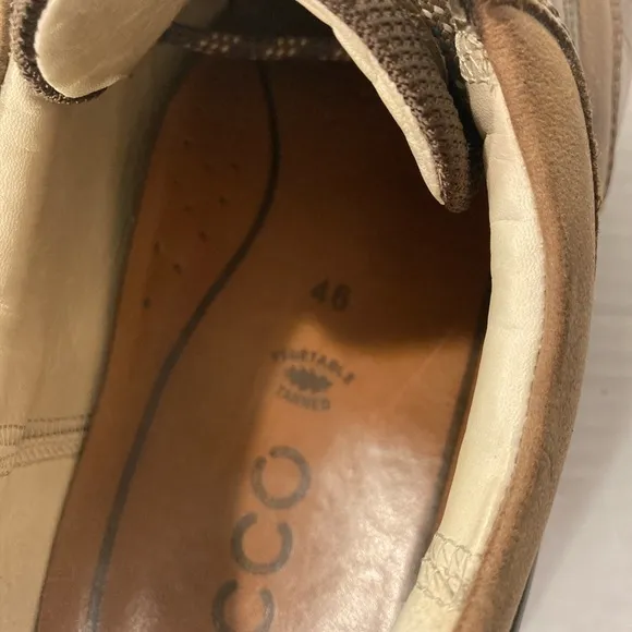 Ecco Men's Track 25 GTX Low Brown Leather Gore-Tex Hiking Shoe EU 46 US 12.5 EUC