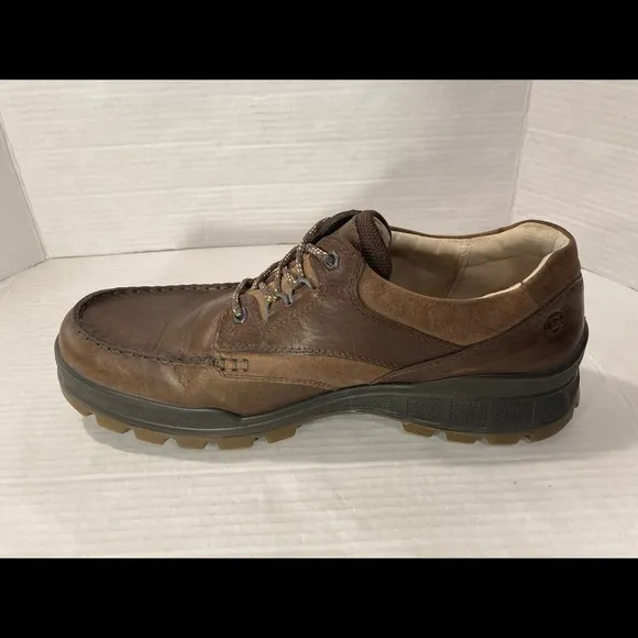 Ecco Men's Track 25 GTX Low Brown Leather Gore-Tex Hiking Shoe EU 46 US 12.5 EUC
