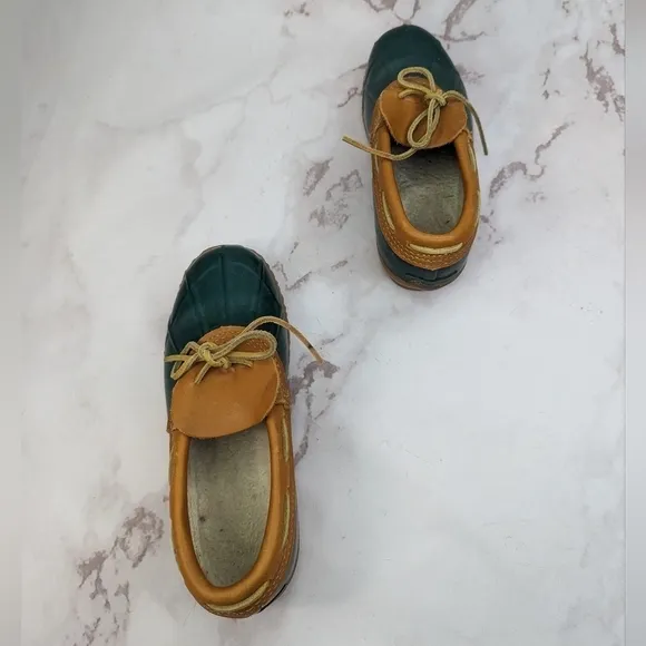 Eddie Bauer Duck Boots Women EU 39 US 8 Shoes Brown Green Low Top Rain Vintage