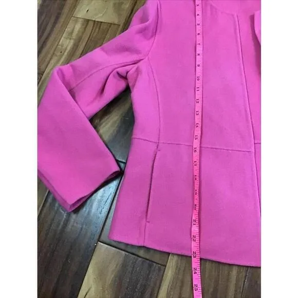 EILEEN FISHER PINK OPEN FRONT VIRGIN WOOL AND CASHMERE BLEND JACKET WOMEN’S XS