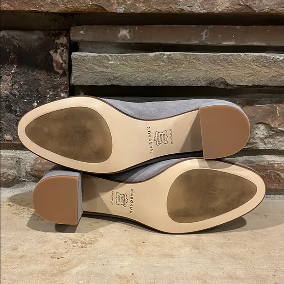 Elegant Gray Women's Block Heel Shoes