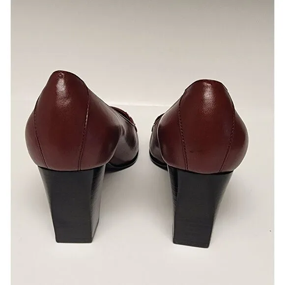 Etienne Aigner Vintage Guinevere Laras Burgundy Red Pumps Heels Shoes Size 7.5M