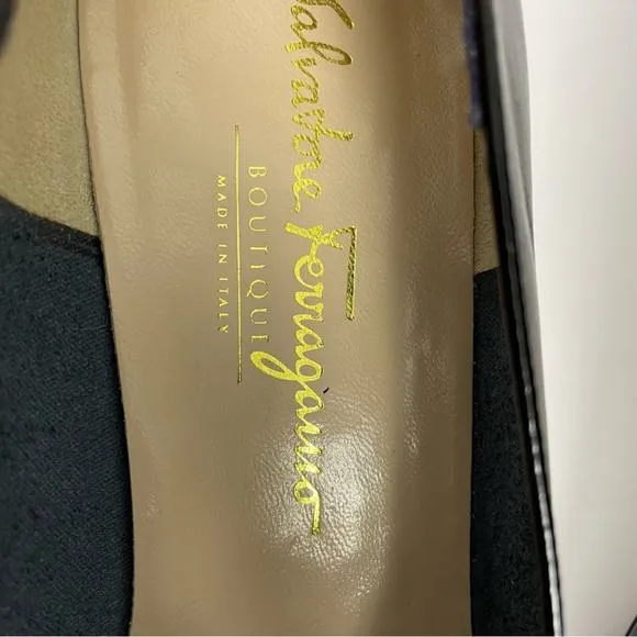 EUC - Salvatore Ferragamo Boutique Embellished Tie Pumps