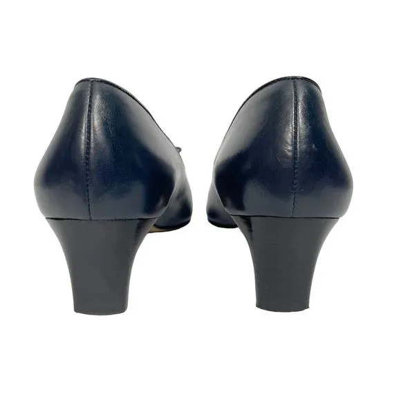 EUC - Salvatore Ferragamo Boutique Embellished Tie Pumps
