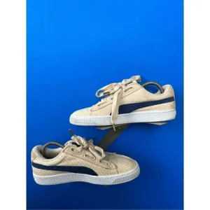 EUC Puma Basket Heart Denim Oatmeal Twilight Blue 36337103 Women Size 9 Shoes