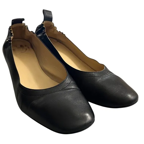 Everlane Day Heel black Leather pumps heels size 6.5