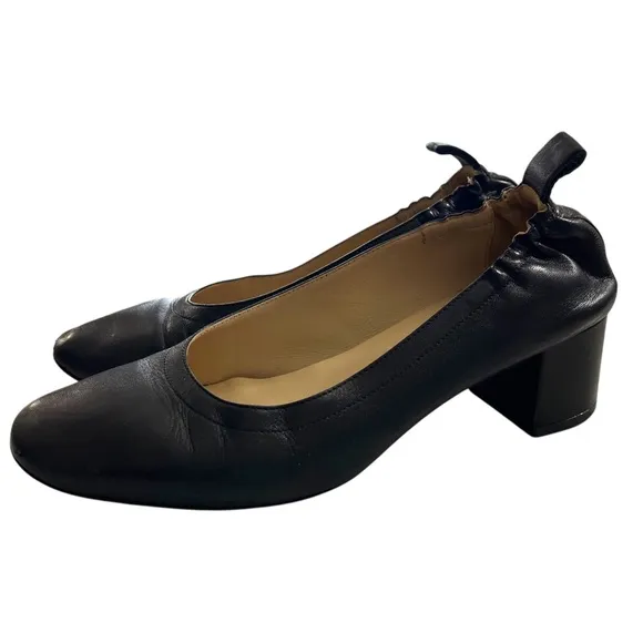 Everlane Day Heel black Leather pumps heels size 6.5