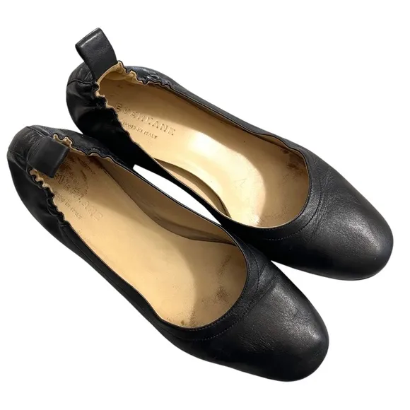 Everlane Day Heel black Leather pumps heels size 6.5