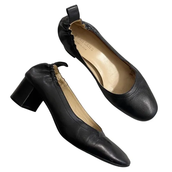 Everlane Day Heel black Leather pumps heels size 6.5