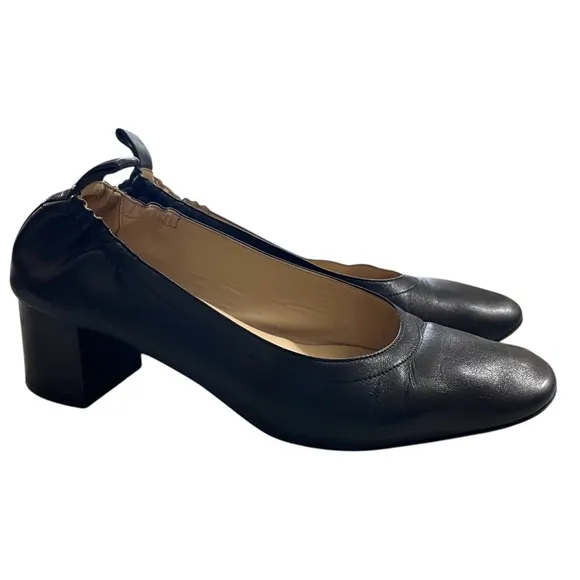 Everlane Day Heel black Leather pumps heels size 6.5