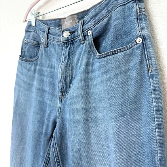 EVERLANE The Summer Jean High Rise Straight Blue Denim Size 28 Cotton Minimalist