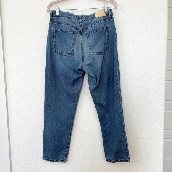 EVERLANE The Summer Jean High Rise Straight Blue Denim Size 28 Cotton Minimalist